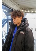 波巻きハイライトアップバングツーブロックマッシュ