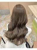 ブリーチなしカラー/髪質改善/ミルクティーベージュ/小顔ヘア