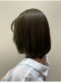 ミディアムレイヤー＊レイヤーボブ＊結べるボブ＊くすみベージュ