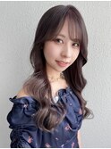 ラベンダーミルクティー/くすみベージュ/韓国風巻き