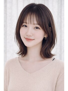 ウルヘアー 緑地公園(ulu hair) ミディアムボブ、外はねワンカール30代/40代/50代/60代