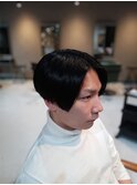 前下がりセンターパート