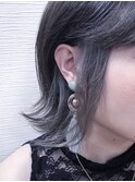 存在感のある耳掛けインナーカラー☆スモーキーグレージュ