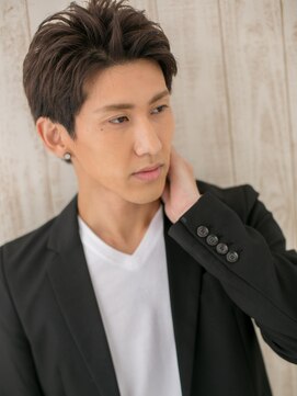 メンズヘア ビーセカンド 草加店(MENS HAIR B-2) 1分スタイリングなアップバングショートD(草加)(メンズカット)
