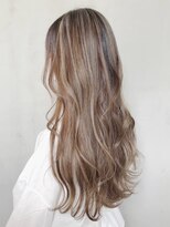アルバム 銀座(ALBUM GINZA) ハイライトロング_ウェーブパーマフォギーベージュ_ba293682