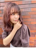 大人可愛いセミロング
