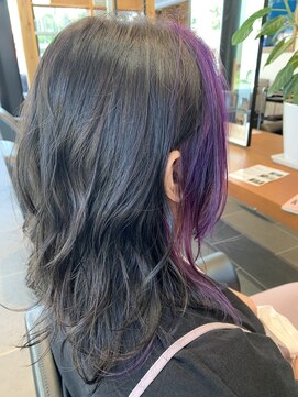 エルヘアー(el HaiR) 前髪パープル