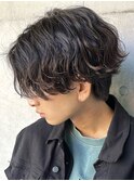 波巻きスパイラルパーマツイストスパイラルツーブロック