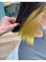 ロンド レグリーズ 立川(Lond leglise)&nbsp;【槌矢圭悟】インナーカラーイエロー外ハネビビットカラー