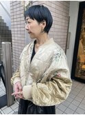 bibito 大人のアシメショートボブ　ブルーヘア