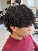 波巻きスパイラルパーマツイストパーマメンズマッシュパーマ