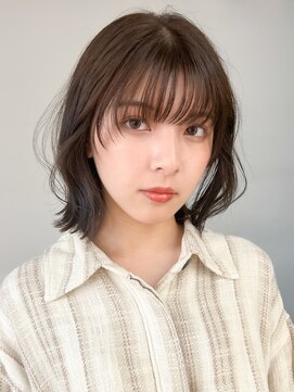 トレス(TRESS) ミディアム　ボブ　顔周り　ブラウン　透明感　原宿　表参道
