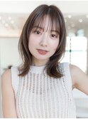 顔まわりレイヤー韓国へア透明感カラー髪質改善トリートメント
