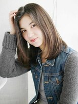 ヘアメイク ナル(hair make nalu)&nbsp;かきあげ前髪のストレートスタイル