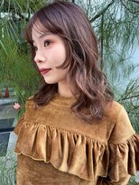 ノラギンザユー(NORA GINZA/U)&nbsp;レイヤーカット顔まわりカットステップカットブラウンベージュ