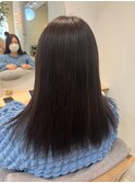 ダークブラウン/艶髪/ストレートロング