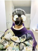 成人式シニヨンスタイル