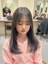ジアン バイ ミルボン 西宮ガーデンズプラス(GIEN by milbon) 顔まわりレイヤー/グレージュカラー/ブリーチなしダブルカラー