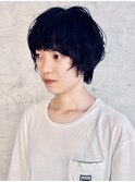 【抜け感】ショートボブ×ゆるふわパーマ