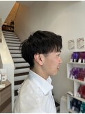 刈り上げアップバング