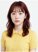 20代/モテ髪/小顔カット/薄めバング/イメチェン/大人可愛い/上田