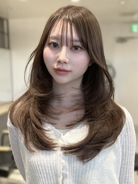 ノク 渋谷(nok) 韓国ヘア ロングレイヤーカット くびれレイヤー 顔まわりカット