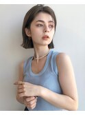 顔まわりレイヤー透明感グレージュ大人かわいいくびれボブ