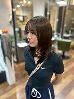 ヘアーワークス ボナ(HAIR WORKS bona.)&nbsp;【韓国風】顔周りレイヤー×くびれミディ/ショコラブラウン