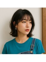 スープレックス ヘアーデザイン(SOUPREX HAIR DESIGN)&nbsp;ナチュラル外ハネショートボブ　20代 30代 40代 50代  髪質改善