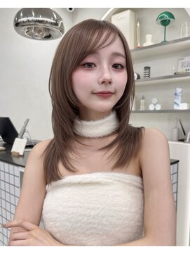 サンドレオ 新宿店(sand Leo) ミディアムレイヤーカット/髪質改善/韓国/前髪/新宿/ブリーチ