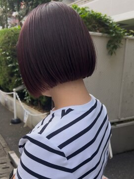 ツヤ髪ボブ[青山/表参道/白髪染め/白髪ぼかし/縮毛矯正]