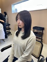 ジジ インターパーク 宇都宮(Gigi)&nbsp;レイヤーカット/オリーブベージュ/透明感カラー/インターパーク