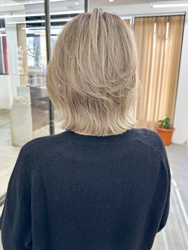 ロンドシエル 横浜(Lond ciel) オリーブグレー/レイヤーカット/黒髪/マロンベージュ/横浜