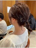 シニヨンヘアセット結婚式お呼ばれヘアセットアップスタイル