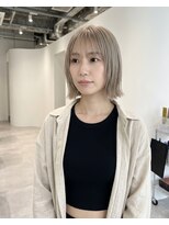 ハーツオオサカ(HE:ARTS OSAKA) 垢抜けハイトーン韓国外ハネボブスタイル