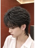フェザーパーマ45/メンズ/メンズカット/ニュアンスパーマ/眉毛