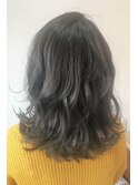 外国人風 ダークグレージュハイライト