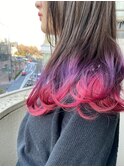 ピンクパープルダブルグラデーションカラー☆