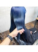 【人気】ツヤブルー×ツヤストレート♪