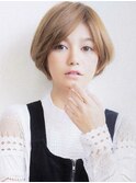 透明感フレンチマッシュボブ