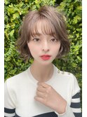 大人かわいい外ハネショートボブにシースルーバング♪藤沢