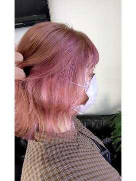 ヘアーアンドアイラッシュ ヨーク(Hair&eyelash york's) フレーミングカラーピンク