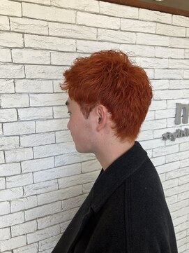 マール(marl) 【marl.】メンズオレンジカラー/ベリーショート