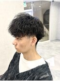 ツイストスパイラルパーマ波巻スパイラルマッシュ刈り上げ