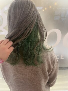 ヘアースペースブルーム ヒーロー 園田店(HAIR SPACE BLOOM hero) 【園田/ケアブリーチ】インナーカラー