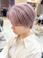 ヒビヲ(HIBIO) ショートボブタッセルボブ切りっぱなしボブハイトーンカラー韓国