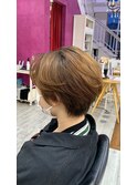 韓国風センター分けショート