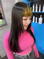 ガーデンヨコハマ(GARDEN YOKOHAMA) 前髪インナーイエローフルバンク前髪イメチェンブリーチデザイン