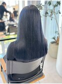 透明感ネイビーアッシュ