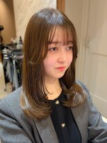 ロンド エスポワール 錦糸町(Lond espoir)&nbsp;■黒髪カタログボブルフネビージュ小顔に見せるヘアワンレン